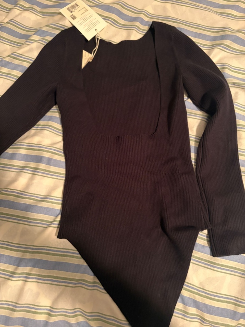 NWT Sezane MARLÈNE BODYSUIT Black (S) - Picture 5 of 7